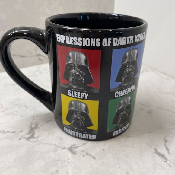 Star Wars Expressions Of Darth Vader Coffee Mug Cup 14 oz Pre Owned - Picture 1 of 4